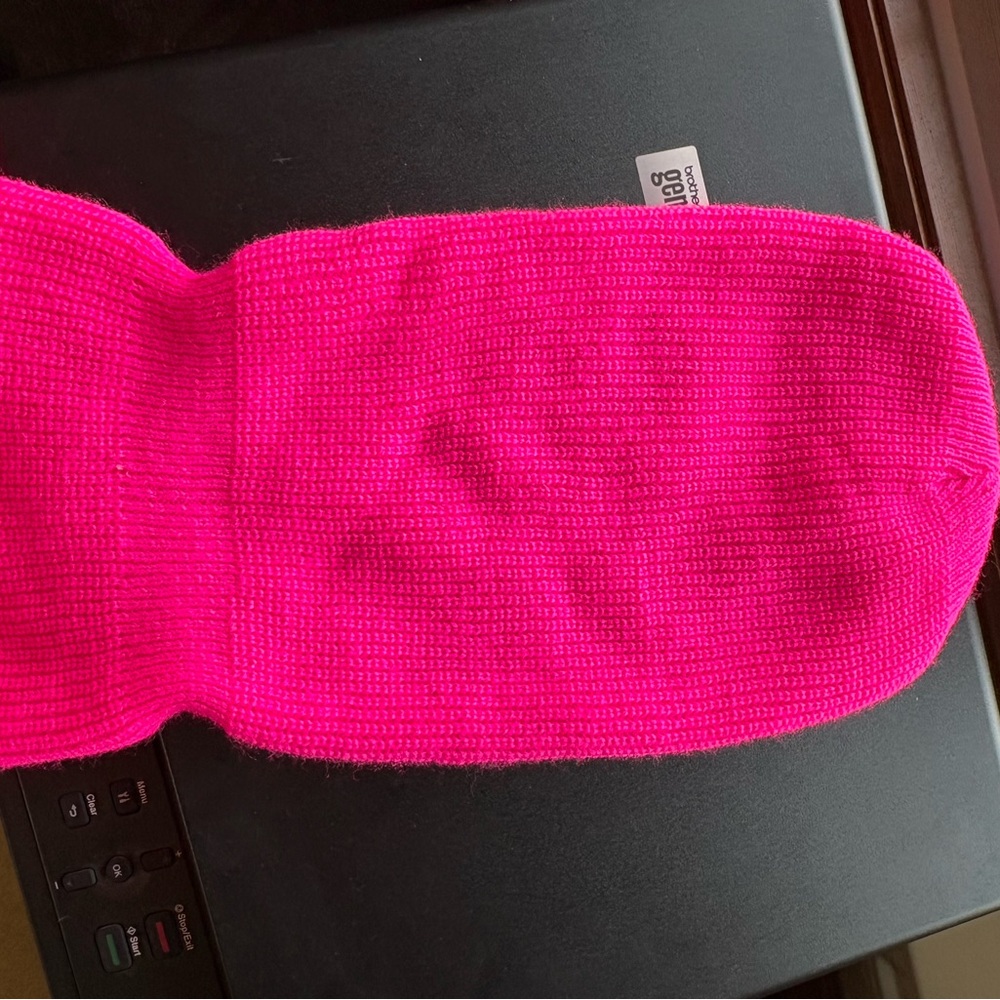 Hot Pink Knit Face Mask Ski Balaclava - Picture 2 of 2